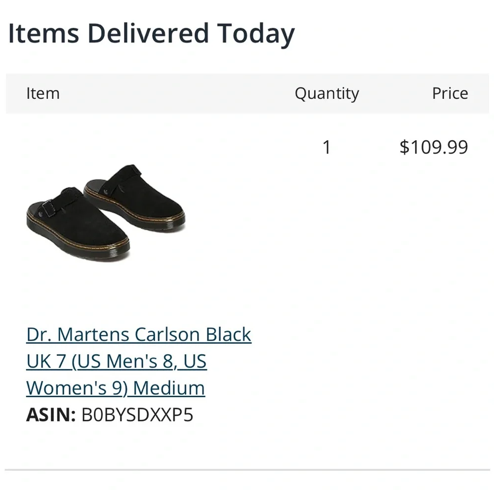 Dr. Martens Black Suede Slip-On Shoes - Picture 5 of 5